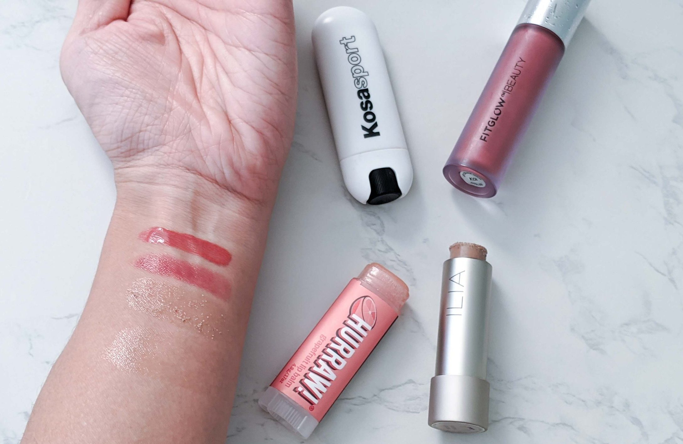 Clean Beauty Lip Products During Quarantine_swatches